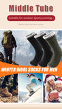 3 Pairs Merino Wool Thermal Socks for Men – Super Thick Winter Crew Socks with Fleece Terry Lining thumbnail 11