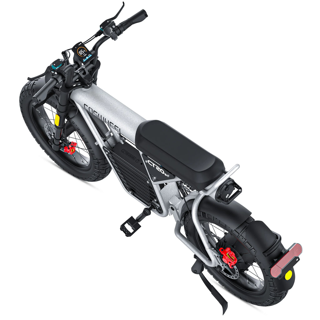 Coswheel CT20S 2000W Electric Dirt Bike – 60V 27.5Ah Fat Tire Ebike for Adults (20" Off-Road Tires, 161km Range)