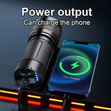 9000000LM Rechargeable Tactical LED Flashlight – 600W, Long-Range Beam, 12000mAh Power Bank, Waterproof & Zoomable thumbnail 16