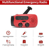 Multifunctional Emergency Solar Hand Crank Radio – AM/FM/WB NOAA Weather Radio with 2000mAh Power Bank & LED Flashlight thumbnail 3