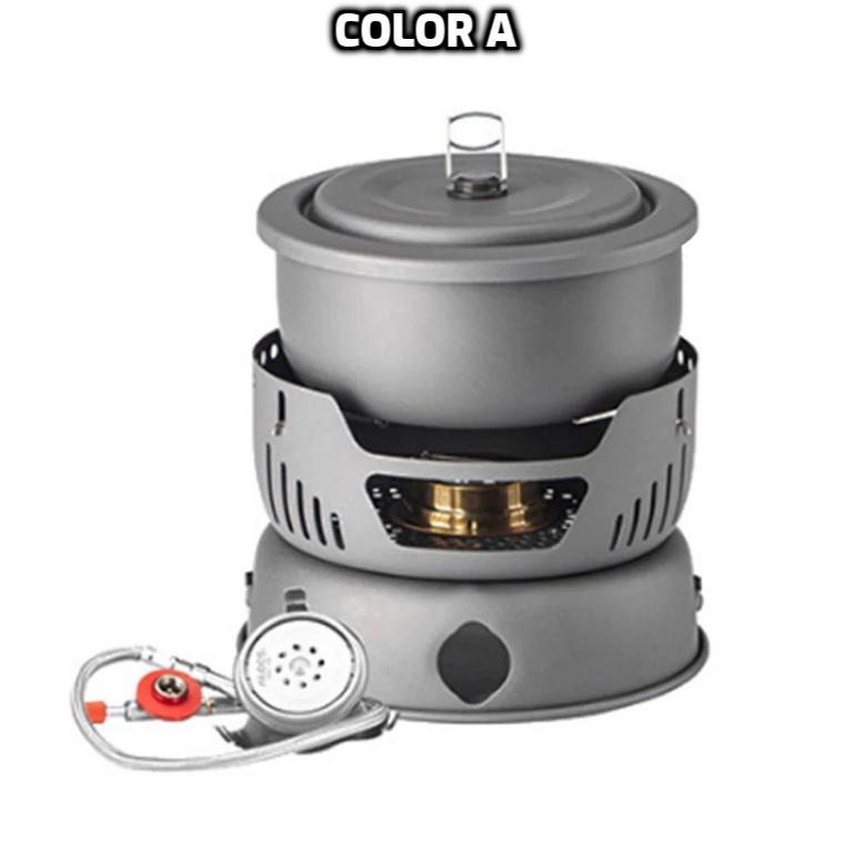 Camping Cookware Portable Stove Outdoor Cooking Set – Complete Kit for Backpacking, Hiking, Picnic & BBQ