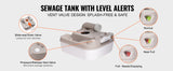 VEVOR Portable Camping Toilet – 3.2/5.3 Gal Waste Tank, 2.6/3.2 Gal Flush Tank, Pressurized Flush with Level Indicator – Compact, Durable & Odor-Free thumbnail 10