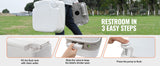 VEVOR Portable Camping Toilet – 3.2/5.3 Gal Waste Tank, 2.6/3.2 Gal Flush Tank, Pressurized Flush with Level Indicator – Compact, Durable & Odor-Free thumbnail 12